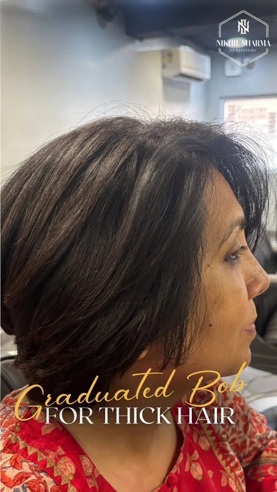 Graduated Bob for Thick Hair_Nikhil Sharma HairDressing_Defence Colony South Delhi_Arjun Marg Gurugram