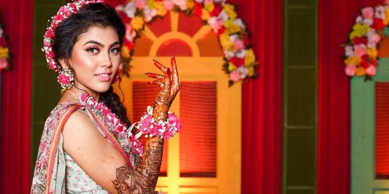 Engagement makeup look at Nikhil Sharma Hairdressing