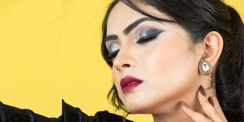 Party makeup look by Nikhil Sharma Hairdressing